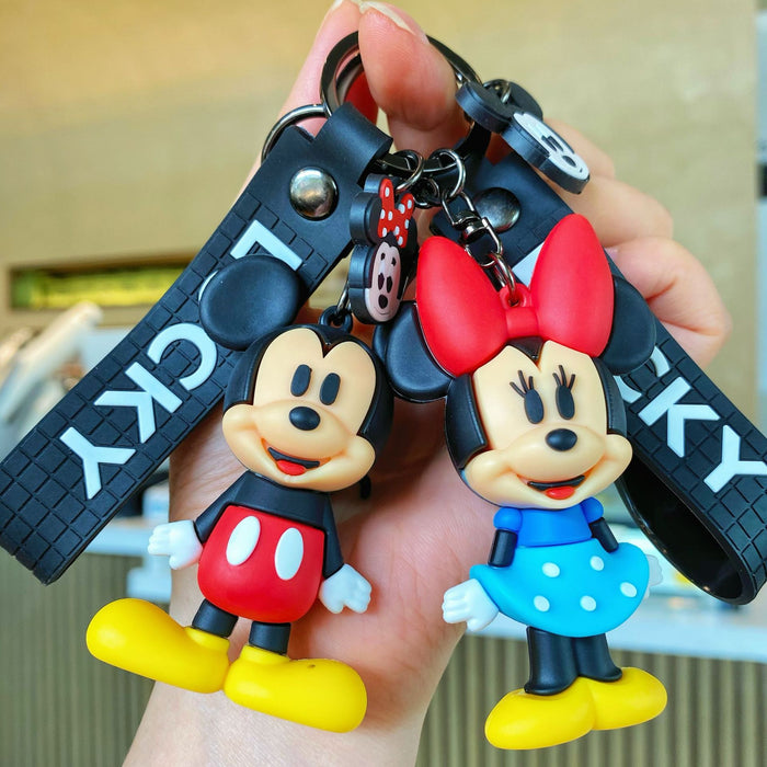 Wholesale Cartoon silicone keychain cute pendant car schoolbag key chain