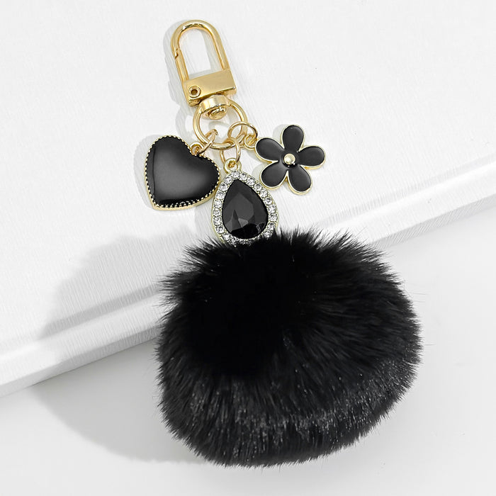 Wholesale Fur Ball Keychain Cute Tiger earbuds Protective Pendant