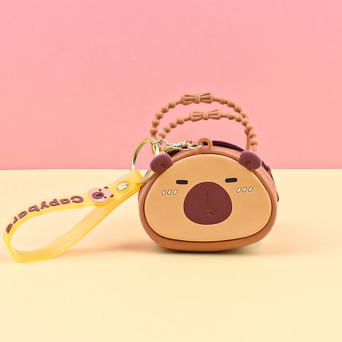 Wholesale Silicone Coin Purse Keychain Pendant Cute Children's Storage Bag Key Bag Coin Bag Cartoon Small Purse Hanging Ornaments