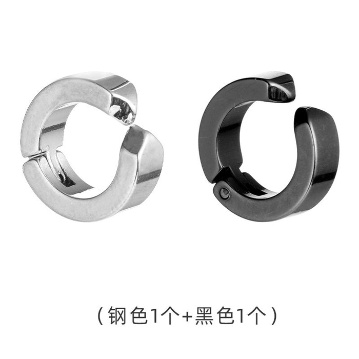 Wholesale No ear holes, titanium steel ear clips that do not fade, male ear bone clips, female versatile, high-end, simple, trendy ear hole earrings