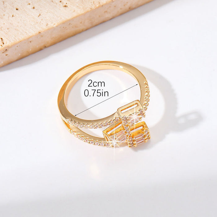Wholesale Open Ring Female Niche Design Geometric Finger Ring Fashion