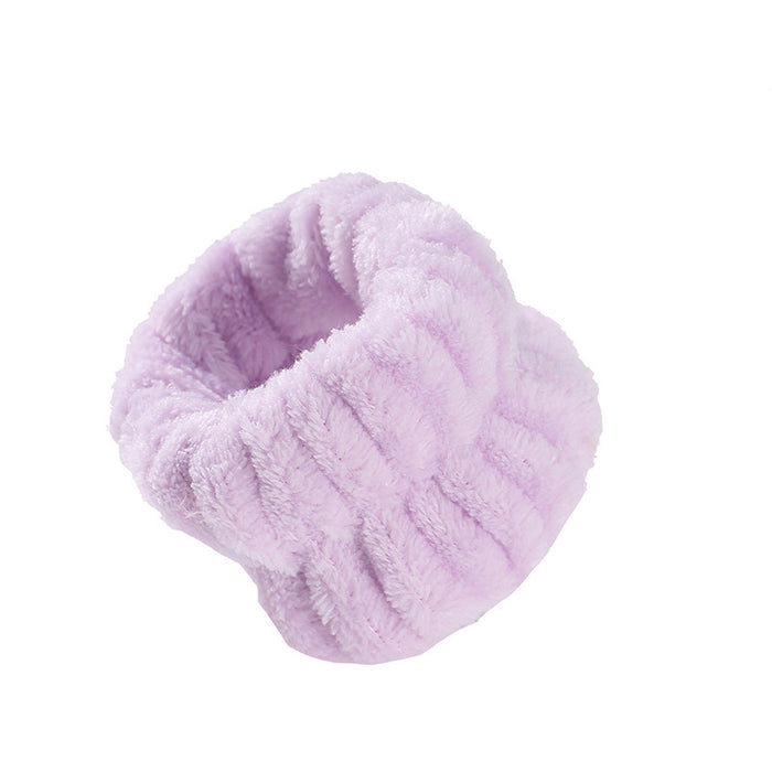 Wholesale Solid Color Plush Wristband Women' s Face Wash Wrist Waterproof Headb Flannel Sweat Wipe Bracelet