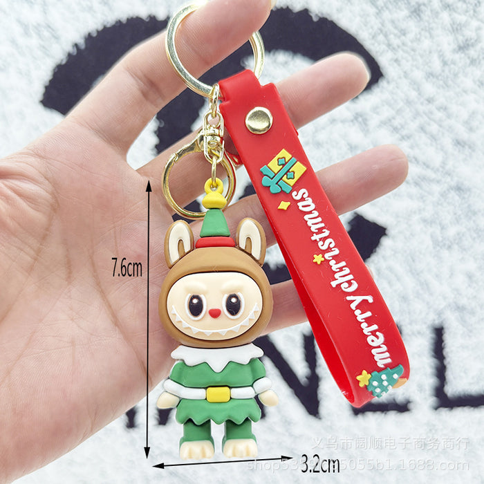 Wholesale Cartoon Christmas keychain pendant doll bag charm