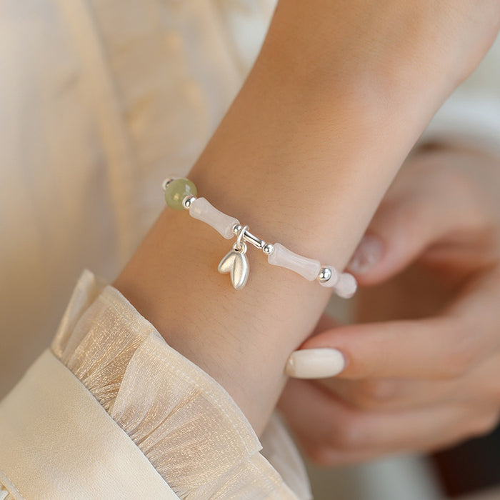 Wholesale Bamboo bracelet handmade, niche, light luxury, women's bracelet, exquisite and versatile, handmade accessory