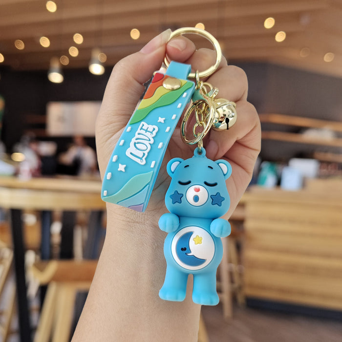 Wholesale Cartoon Teddy Bear Silicone Keychain (F) JDC-KC-ZhuoRan003