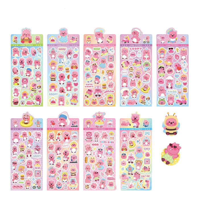 Wholesale Colorful and cute cartoon laser stickers