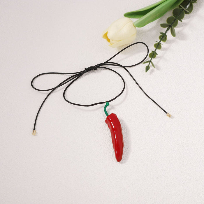 Wholesale pepper personality alloy enamel simulation fruit and vegetable pendant