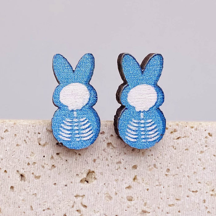 Wholesale  Earrings Horror Pumpkin Ghost Bat Wooden Earrings