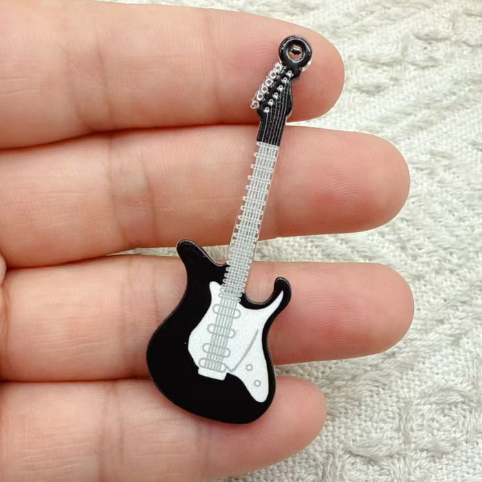 Wholesale 10 PCS Colorful acrylic guitar accessory charms