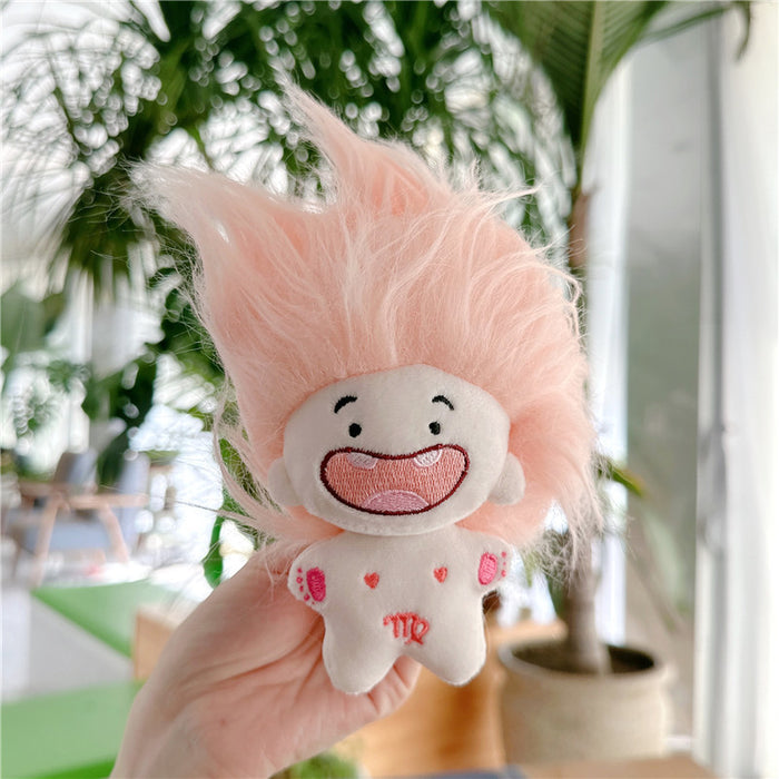 Wholesale Twelve Zodiac Signs Doll Funny Missing Teeth Cotton Doll Bag Pendant