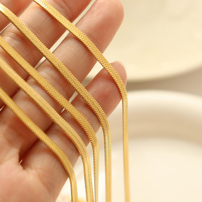 Wholesale Personalized and versatile titanium steel niche design necklace bracelet jewelry set