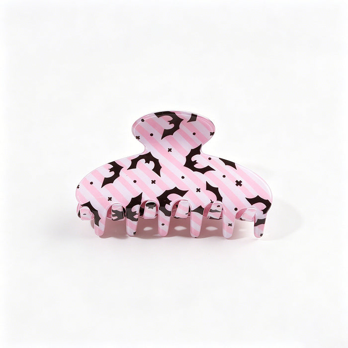 Wholesale Stylish  Shark Claw Hair Clips Ghost Pumpkin Black Cat Print Women Hair Accessory