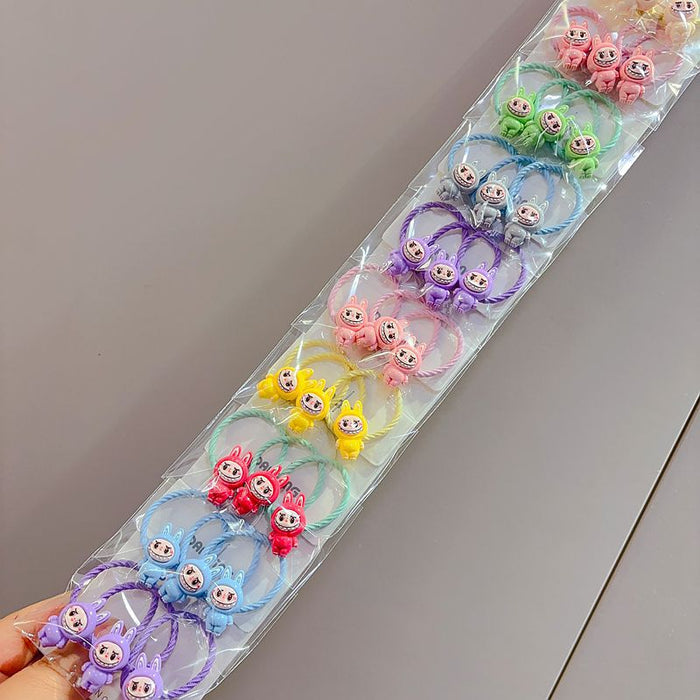 Wholesale 10pcs Cartoon small hair ring children' s hair accessories baby does not hurt the hair rubber band cute headdress