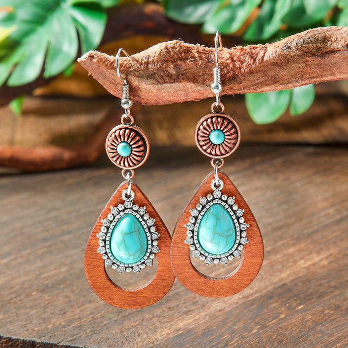 Wholesale Bohemian Drop Acrylic Earrings Vintage Fashion Accessory MOQ≥2