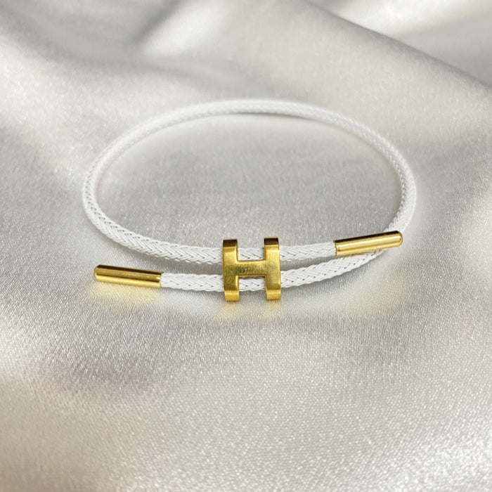 Wholesale I-Shaped Buckle Steel Wire Bracelet H Buckle Adjustable Titanium Steel Bracelet