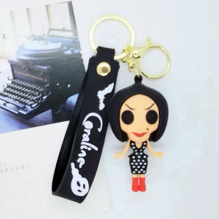 Wholesale Cartoon smiley face expression ghost Keychain pendant bag key chain Accessories