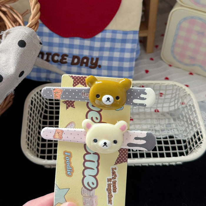 Wholesale Cute Bear Dot Duckbill Hair Clip Trendy Hair Accessory For Everyday And Boutique Resale