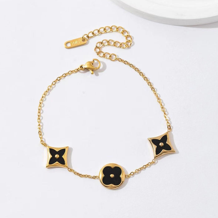 Wholesale Titanium steel bracelet, light luxury and versatile, fashionable and personalized shell bracelet