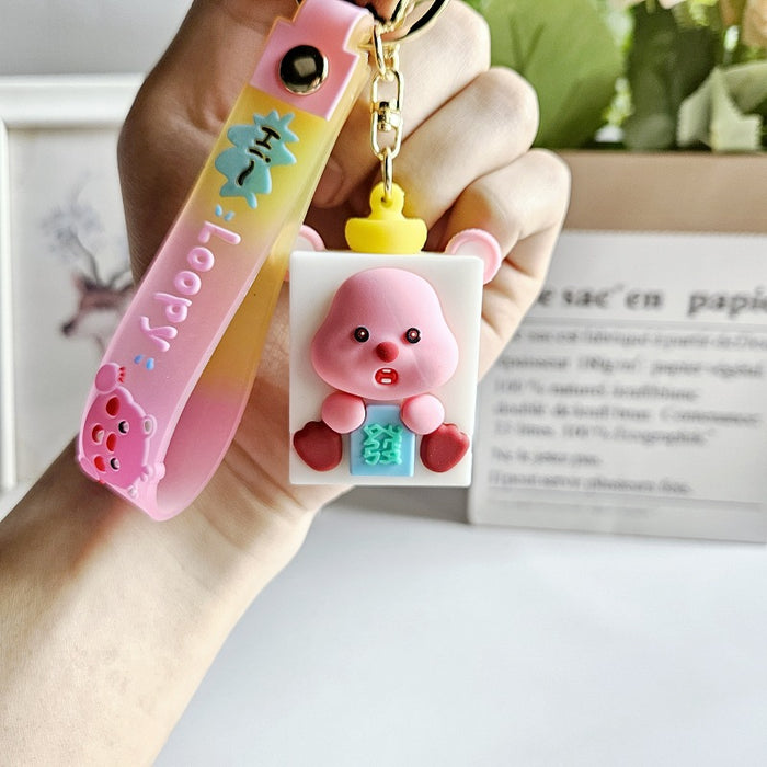 Wholesale Silicone Cartoon Doll Keychain JDC-KC-MingT096