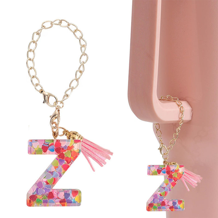 Wholesale Resin English Letter Pendant Keychain JDC-KC-JinZ003