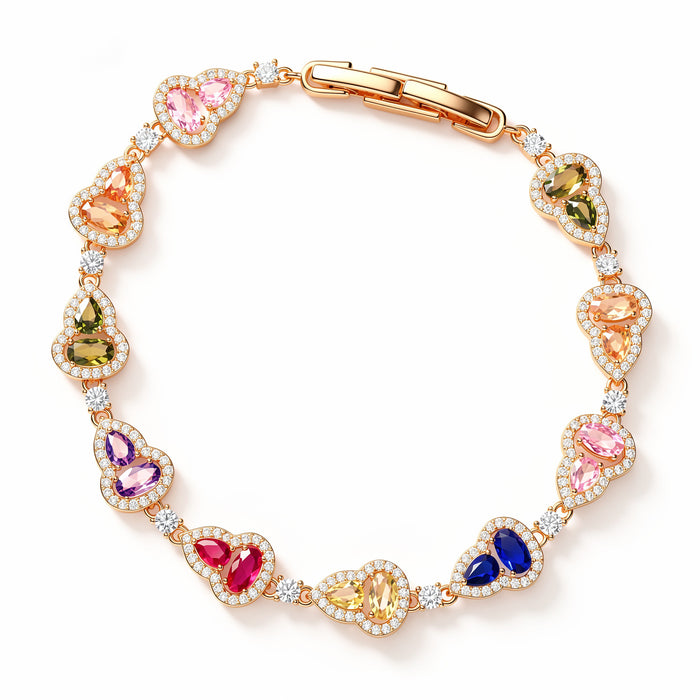 Wholesale Chinese Style Square Gourd Zircon Bracelet Chic Fashion Accessory Everyday Wear For Women