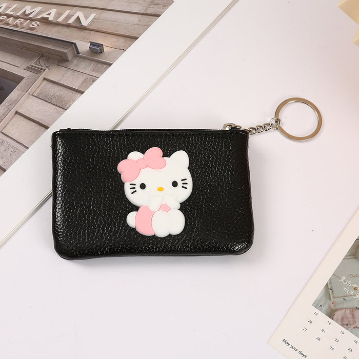 Wholesale Cartoon Cute PU Zipper Coin Purse Keychain JDC-KC-YiK007