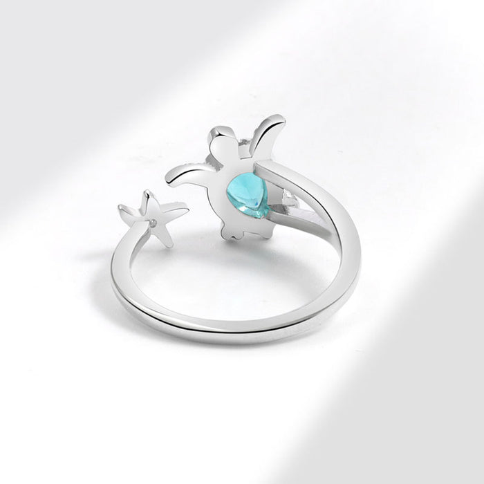 Wholesale White Gold Plated Copper Open Ring Oval Turtle Geometric Design Adjustable Women S Jewelry Gift For Everyday Wear