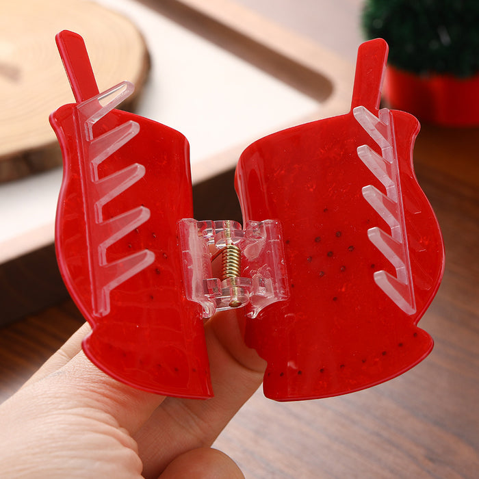 Wholesale Chic Acrylic Cartoon Shark Hair Clip For Women Christmas Fashion Accessory Gift