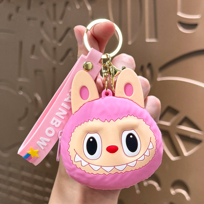 Wholesale Plush Silicone Coin Purse Keychain Bag Decoration Small Gift