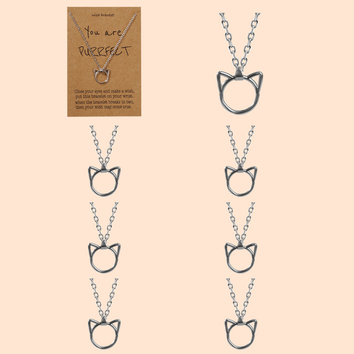 Wholesale Necklace Set Necklace Simple Cat Pendant Necklace