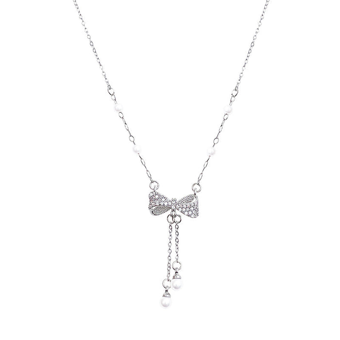 Wholesale Titanium Steel Micro Inlaid Zircon Clavicle Chain