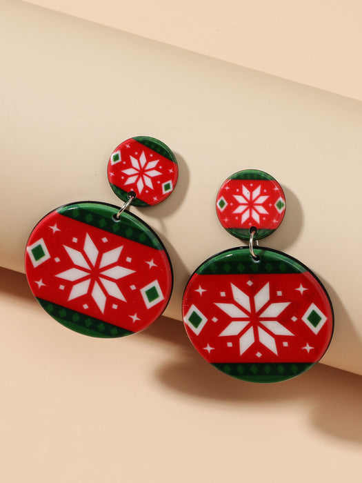 Wholesale Christmas Acrylic Cartoon Color Matching Earrings JDC-ES-JunJie013