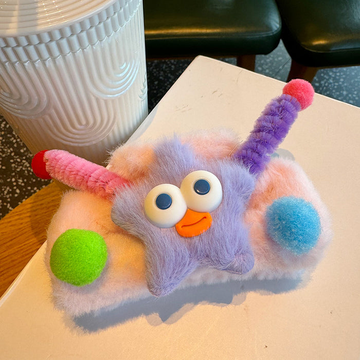 Wholesale Large pink plush hairclips