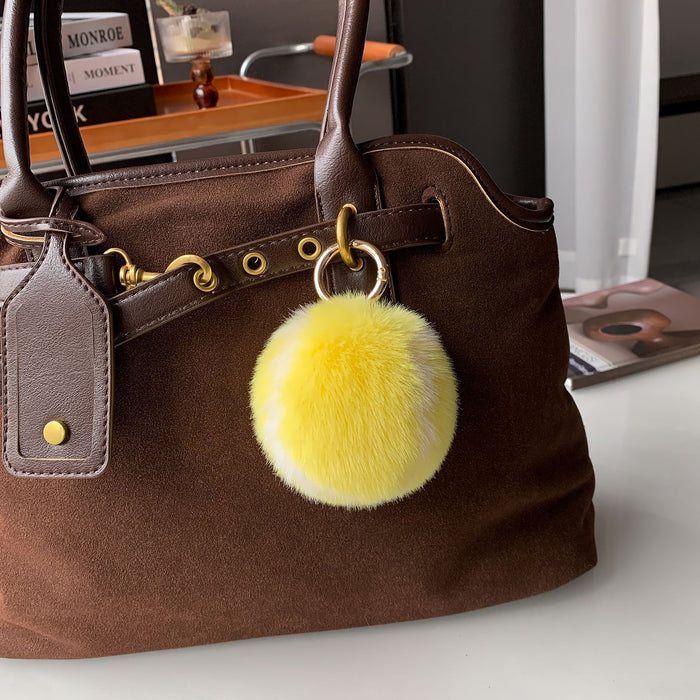 Wholesale Imitation rabbit fur car keychain backpack pendant