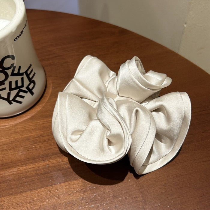 Wholesale High end hair loop with oversized fungus edge and satin finish, elegant hair string