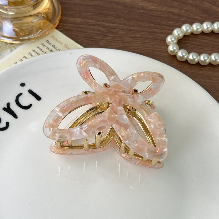 Wholesale Trendy Hollow Butterfly Acetate Hair Claw Clip Tortoise Shell Chic Everyday Hair Accessory