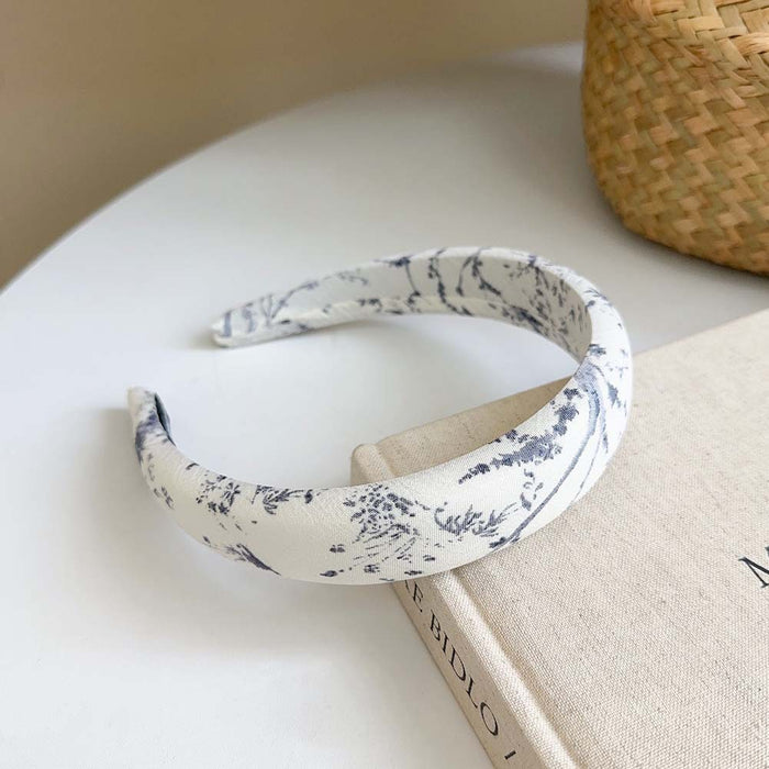 Wholesale Ethnic Style Floral Simple Wide-edge Fabric Embroidery Flower Headband JDC-HD-Suim020