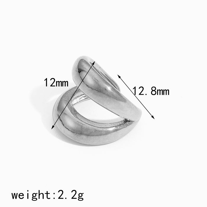 Wholesale Titanium steel ear clip without ear hole, versatile and high-end stainless steel ear clip