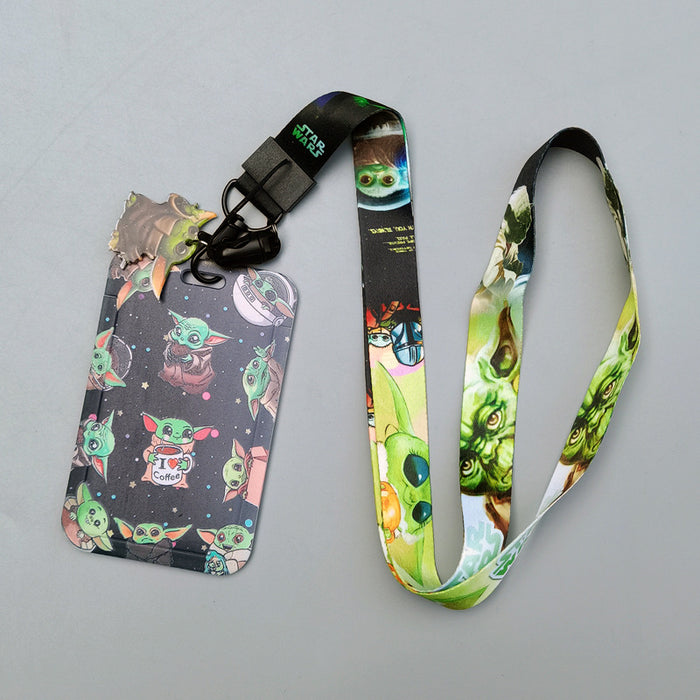 Wholesale Cartoon Anime Bus Card Holder Lanyard Keychain Work Badge