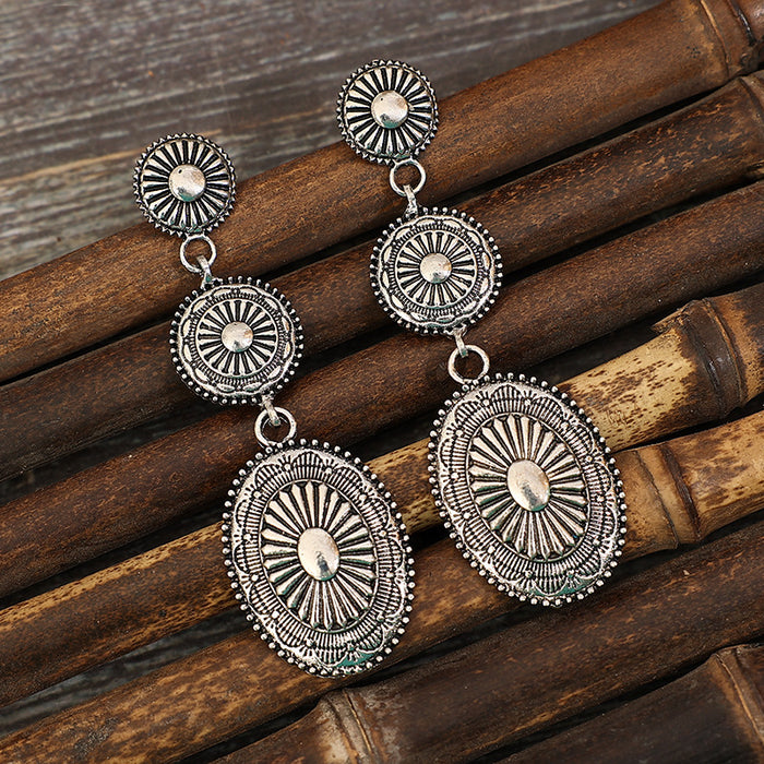 Wholesale New retro pumpkin patterned earrings