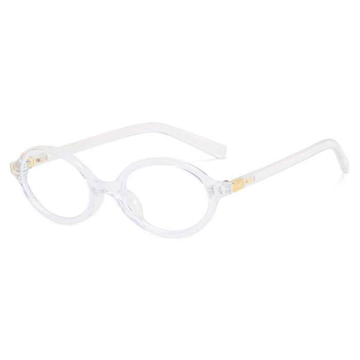 Wholesale Eyeframe for myopia, elliptical flat lens, small frame, retro glasses frame