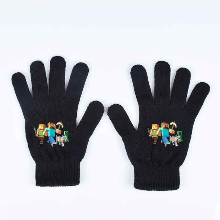 Wholesale Solid color knitted warm mittens
