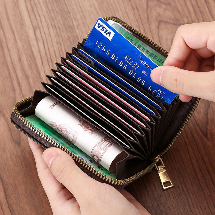 Wholesale Organ Card Bag Women's Multi Slot ID Clip Large Capacity Card Holder Multifunctional Leisure Wallet JDC-WT-XQ001