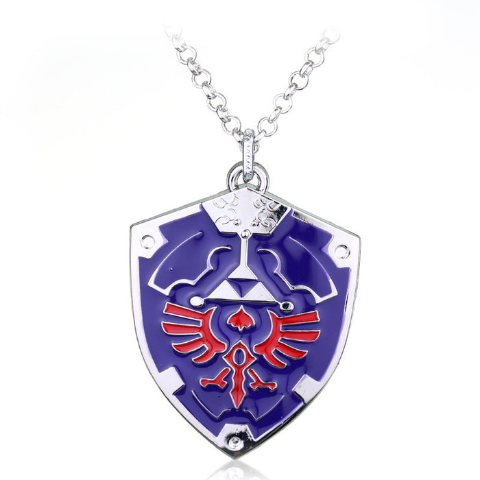 Wholesale Game Accessories Owl Shield Keychain Skyward Sword Necklace JDC-KC-HeY022