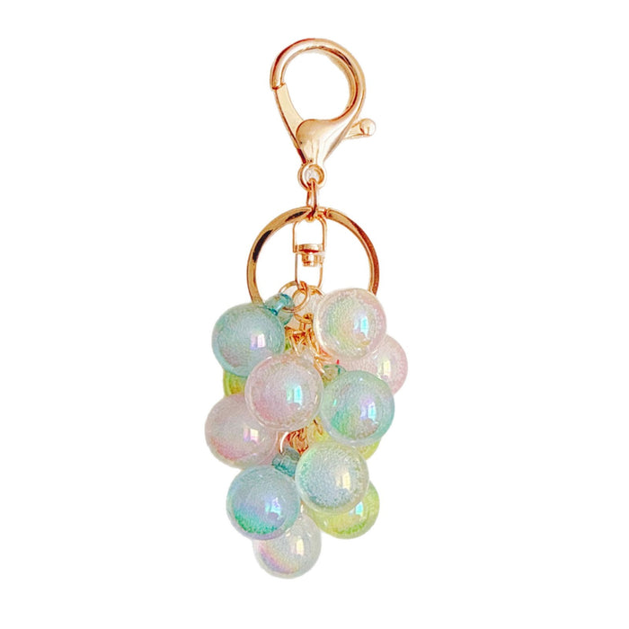 Wholesale Acrylic Grape Cluster Keychain - Cute Fruit Simulated Design MOQ≥6