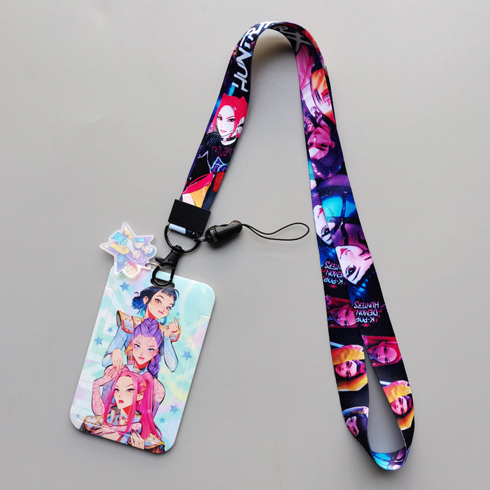 Wholesale Cartoon Lanyard Keychain Card Holder K-Pop
