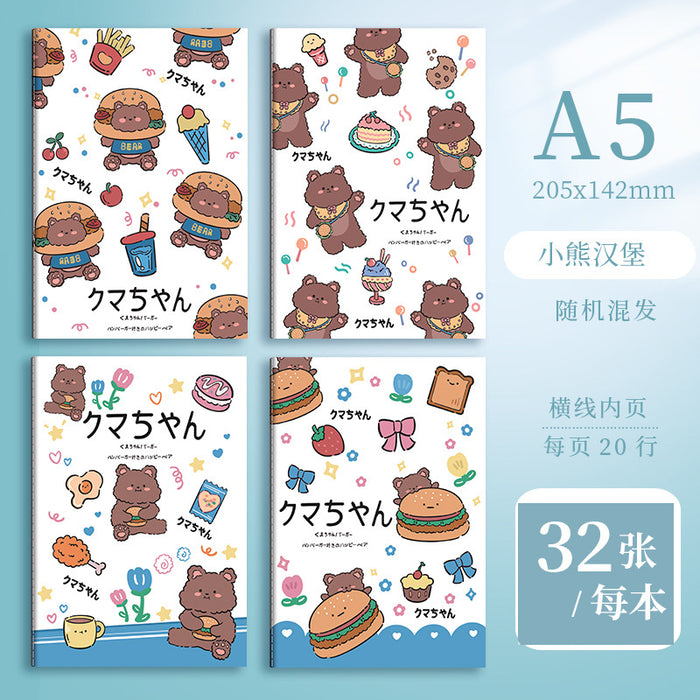 Wholesale 2pcs A5 cartoon retro notebook B5 cute stationery
