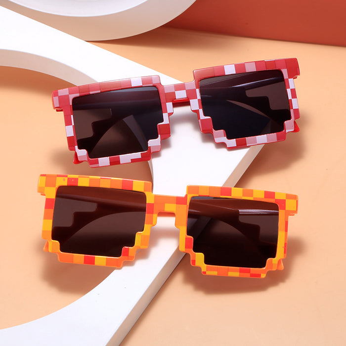 Wholesale Funny Building Block Mosaic PC Sunglasses JDC-SG-Dit002