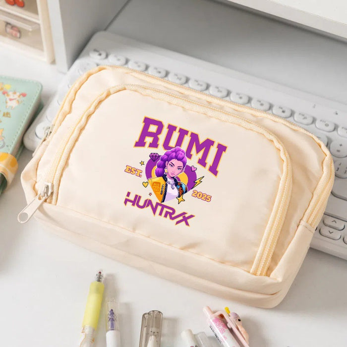 Wholesale KPOP Candy-colored cartoon print Pencil Bags for primary and secondary school girls