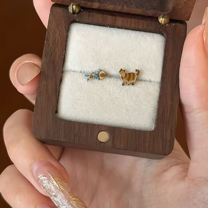 Wholesale Cute dry earrings retro niche minimalist asymmetrical earrings